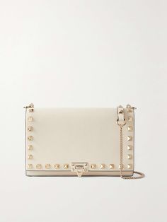 Shop VALENTINO GARAVANI Rockstud leather clutch, Explore the latest VALENTINO GARAVANI women's collection today on NET A PORTER Valentino Garavani Bag, Valentino Rockstud, Valentino Bags, Leather Clutch, Net A Porter, Valentino Garavani, Women Collection, Luxury Bags, Soft Leather