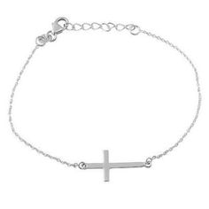 Height: 23.1mm

Width: 12.1mm

Length: 7" with 1" adjustable

Thickness: 0.9mm

Metal: 925 sterling silver

Plating: rhodium plated

Finish: high polish Silver Cross Bracelet, Bracelet Online, Pretty Bracelets, Cross Bracelet, Sterling Silver Cross, Silver Cross, Silver Bracelets, Beautiful Bracelet, Delicate Bracelet