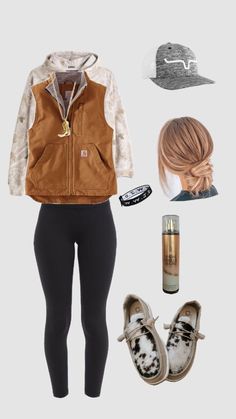 Semi Country Outfit, Western Cute Outfits Women, Country Airport Outfit, Western Fall Outfits For School, Sporty Country Outfits, Heydude Shoes Outfits, Western Outfits Women For School, Rainy Day Country Outfit, Cute Country School Outfits