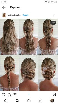 Half Up Half Down Hairstyles, Prom Hair Down, Hair Upstyles, Bridal Hair Updo, Fishtail Braid, Long Hair Updo, Homecoming Hair Down