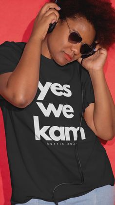 Yes We Kam - Kamala Harris T-Shirt - Women's Fitted Tee – Pearl Pony Designs Bamboo Bag, Vegan Leather Bag, Fitted Tee, Woven Bag, Cotton Lights, Soft Light, Workout Tee, Cricut Projects, Canvas Tote