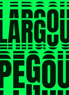 the words largou pegou in black and green on a green background