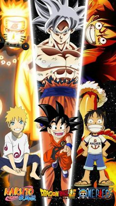 the dragon ball movie poster is shown in three different colors, including black and white