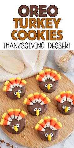 these oreo turkey cookies are so cute and easy to make they're perfect for thanksgiving