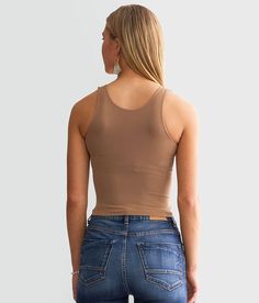 Free People Clean Lines Cropped Cami Tank Top - Brown M/L, Women's Strawberryroan Seamless high neck bust lined tank Bust measures 22 on size XS/S Body length 14 3/4 on size XS/S. 92% Nylon 8% Spandex. Machine wash cold gentle cycle. Non-chlorine bleach. Lay flat to dry.. Measurements: Bust -Fullest part of bust with arms at sides. Waist -Circumference of natural waist: above belly button below rib cage. Hips -Standing with feet together fullest part of hips. WOMEN'S TOP SIZE CONVERSION CHART Si Versatile Sleeveless Crop Top With Built-in Bra, Chic High Stretch Tank Top With Built-in Bra, Trendy High Stretch Tank Top With Built-in Bra, Fitted Tank Vest With Built-in Bra, Solid Color Tank Halter Top With Built-in Bra, High Stretch Spring Camisole Tank Top, High Stretch Camisole Tank Top For Spring, Trendy Fitted Seamless Vest, Fitted Racerback Tank Top For Layering