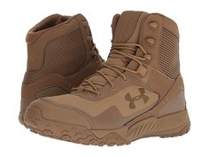 Under Armour UA Valsetz RTS 1.5 - Men's Boots : Coyote Brown/Coyote Brown/Coyote Brown : The Under Armour UA Valsetz RTS 1.5 tactical boot has all the durability, underfoot support and reliable traction to make sure you are able to protect and serve every day. Style number: 3021034 for all colors. Synthetic leather and textile upper materials with welded, abrasion-resistant film around foot perimeter. UA ClutchFit technology wraps the ankle with a lightweight second skin for optimal support and Doc Martens Boots, Army Boots, Rubber Boot, Under Armour Shoes, Tactical Boots, Military Boots, Duck Boots, Under Armour Men, Men's Boots