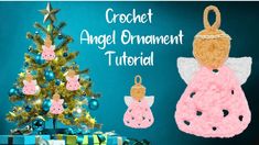 crochet angel ornament and christmas tree decoration