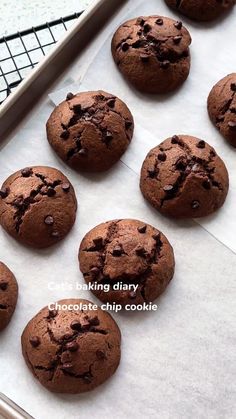 chocolate chip cookies on a baking sheet ready to be baked