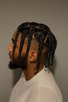 Big Twist Hairstyles Men, Plaits Braids Men Fade, 2 Braid Hairstyles For Men, Braids With Fade Men Black, 4 Box Braids Men, Hair Jewelry For Braids Men, Box Braid For Men, Box Braids With Fade Men, Big Twist Braids Hairstyles Men