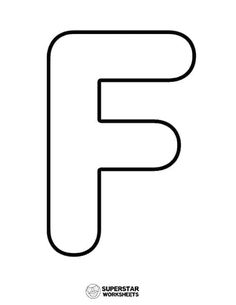 the letter f is for alphabets coloring page with black and white lines on it