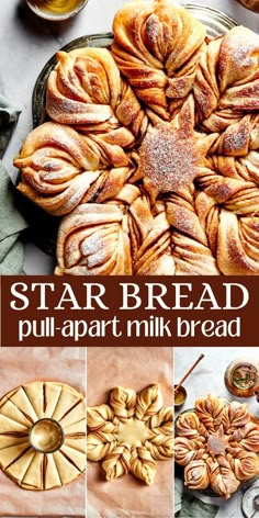 Snowflake Bread Recipe, Bread Recipes With Yeast, Star Bread Recipe, Recipes Banana Bread, Bread Wheat, Festive Bread, Church Recipes, Recipes With Yeast, Star Bread