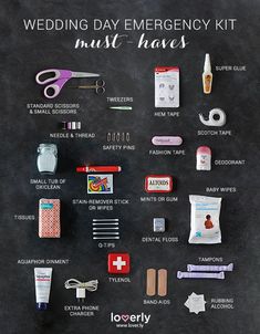 the wedding day emergency kit must haves