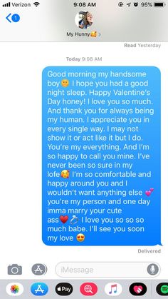 the text message is written to someone on their cell phone, and it appears that they are