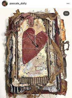 a piece of art that has been altered to look like a heart