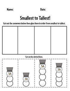 a snowman worksheet for preschool