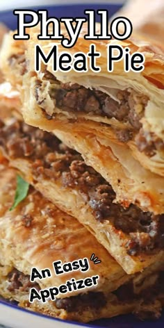 an easy appetizer recipe for phyrillo meat pie