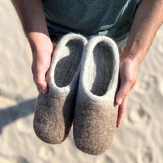 MADE OF: These beautiful slippers made of all natural products: soft wool from New Zealand, pure olive soap, water and strong hands. SLIPPERS SOLE:  Made of a liquid latex which is strengthening the slippers soles and make it not slipping. READY TO SHIP: All items will be ready to ship in 5-7 business days. Slipper felting process consist of several parts: slipper felting with soap and hot water + slipper natural dry out, which usually takes about 5 days + adding soles with natural latex liquid Brother Christmas Gift Ideas, Strong Hands, Husband Fathers Day Gifts, Christmas Gifts For Brother, Liquid Latex, Beautiful Slippers, Hygge Gifts, Brother Christmas, Slippers For Men