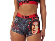 PSD Printed Boyshorts - Women's Underwear : Multi/Elf Nut Cracker Boyshorts : Exude modern femininity and your love of retro flavor with the PSD Boyshorts. The signature stretchy boyshort underwear boasts a mid rise and full coverage cut in a wild variety of exciting and enjoyable prints you will love. Boyshorts feature innovative quad stretch mesh fabric that is a perfect blend of poly and spandex. The perforated system now breathes even more to keep you cool and fresh underneath it all. Ultralight, soft to touch and super comfy. The new super microfiber elasticized waistband is the highest quality you'll find. The 3cm band follows the contours of your body and features moisture-wicking properties to create an ultra-flexible, incredibly soft and natural feeling band for comfortable all-da Stretch Graphic Print Shorts, Psd Shorts, Quad Stretch, Nut Cracker, Elf Movie, Stretch Mesh Fabric, Baggy Clothes, Triangle Bralette, Matching Top