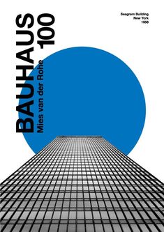 an image of a blue and white building with the words,'50 shades of bauh