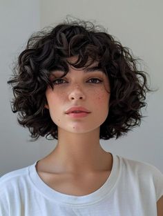 Bob Haircut Curly, Short Curly Haircuts, Haircuts For Curly Hair, Penteado Cabelo Curto, Chic Hairstyles, Curly Bob Hairstyles, Curly Hair Cuts, Short Curly Hair, Curly Hair Styles Naturally