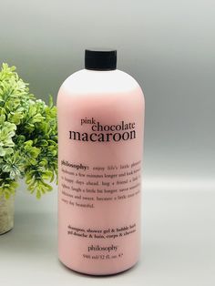 Philosophy Pink Chocolate Macaroon Shampoo, Shower Gel & Bubble Bath 32 oz Sealed without Pump. We Sell 100 % Authentic Items  Buy With Confidence! Be sure to add me to your favorites list!  Check out my other items! All Items Come from a Smoke Free and Climate Controlled Environment Philosophy Shower Gel, Chocolate Macaroon, Chocolate Macaroons, Shower Stuff, Pink Chocolate, Favorites List, Bubble Bath, Add Me, Macaroons