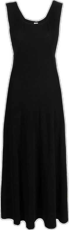 Elegant Black Midi Dress With Scoop Neck, Black Maxi Dress With Spaghetti Straps And Bias Cut, Black Scoop Neck Midi Dress For Spring, Black Bias Cut Maxi Dress, Black Sleeveless Bias-cut Dress, Black V-neck Bias Cut Maxi Dress, Black Dress Farfetch, Malene Birger, By Malene Birger