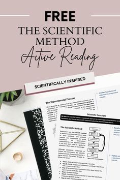 the scientific method for active reading with text overlay that reads, free the scientific method after reading