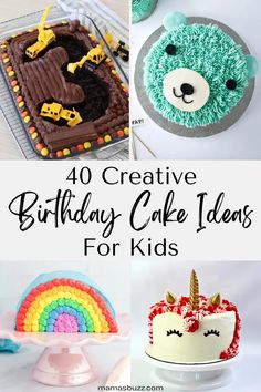 kids birthday cakes Birthday Cake Ideas For 3 Year Boy, Homemade 2nd Birthday Cake, Cake Ideas For 4 Year Boy, Homemade Kids Birthday Cake, Cakes For 5 Year Boy, 3year Birthday Cake, Easy Boy Birthday Cake, Kids Cakes For Girls Birthdays, Cool Birthday Cakes For Boys