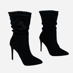 Xoxo Black Genevieve Slouch Boots 5.5 * New With Tags * Black * Size: 5.5 * Bin #026 Xoxo Women's Genevie Slouch Booties Women's Shoes Update Your Entire Wardrobe With A Chic Dress Bootie Featuring A Pointed-Toe And Slouchy Details. -4.5" Stiletto Heel Shaft Height -10", Circumference -12" Pull-On Synthetic Upper -Synthetic Lining -Thermoplastic Rubber Outsole Manmade -Spot Clean Thank You For Dropping By Our Closet And Supporting Small Businesses. Chic High Heels For Night Out, Night Out Boots With Padded Ankle, Suede Boots For Night Out, Wide Calf Tall Boots, Below The Knee Boots, Fur Ankle Boots, Slouch Boots, Tall Brown Boots, Black Riding Boots