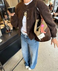 Autumn Fits, Cardigan Outfits, Mode Inspo, 가을 패션, Autumn Outfit, Outfit Inspo Fall, Mode Vintage, Looks Style, Mode Inspiration