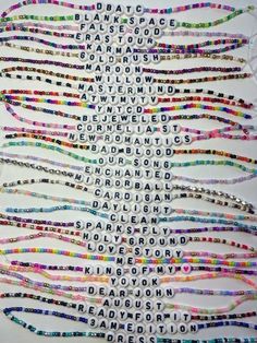 Era Your Bracelet, Eras Bead Bracelet, Atwtmvtvftvsgavralps Bracelet, Eras Your Bracelet Ideas Funny, Eras Tour Friendship Bracelets Debut, Taylor Friendship Bracelet Funny, Eras Tour Bead Bracelets, Concert Friendship Bracelets, Eras Bracelet Ideas Funny