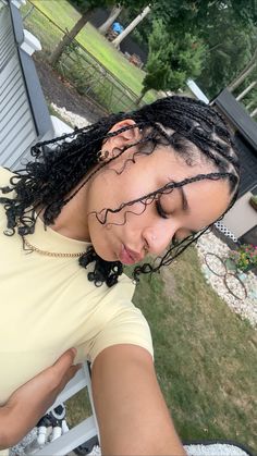 boho/goddess braids on natural hair Boho Braid Natural Hair, Bohemian Knotless Braids Natural Hair, Boho Braids Real Hair, Goddess Braids Short Natural Hair, Jumbo Knotless Boho Box Braids, Natural Knotless Braids No Hair Added, Braids Real Hair, 3b Braids, Goddess Braids With Natural Hair