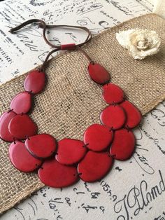 Eco Friendly Necklace, Tagua Necklace, Fall Necklace, Trending Christmas Gifts, Unusual Necklace, Tagua Jewelry, Autumn Necklace, Tagua Nuts, Christmas Gifts For Wife