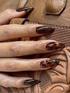 #nail design #nail inspo #elegant nails #nails #elegant nails #trendy nails #minimalist nails #cool nail inspo #nails idea #nude nail designs #graduation nails #summer nails #coffin nails designs #coffin nails #grad nails #summer toe nails #spring nails #nail ideas #nails acrylic #nail designs #nail inspo #nagels #nägel inspiration Red Brown Nails Design, Leo Nails, Leopard Nail Designs, Cheetah Nail Designs, Kutek Disney, Long Press On Nails, Cheetah Nails, Leopard Print Nails, Leopard Nails