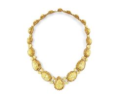 Magnificent Lab Created Yellow Fancy Coloured Diamonds Necklace Silver 115.25CTW Yellow Diamond Necklace, Coloured Diamonds, Diamonds Necklace, Fancy Color Diamonds, Yellow Diamond, Necklace Silver, Silver Necklaces, Colored Diamonds, Diamond Necklace