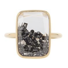 Black Diamond Ten Fourteen Shaker Ring Welding Shop, New York Studio, Stacking Bands, Black Diamonds, White Sapphire, Dance Floor, Piercing Jewelry, Black Diamond, Round Brilliant