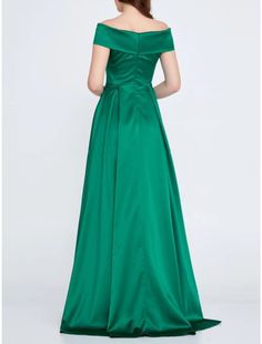 A-Line Evening Gown Elegant Dress Formal Sweep / Brush Train Christmas Red Green Dress Sleeveless Off Shoulder Satin with Pleats Crystals A-line Dress For Christmas Banquet, Christmas Floor-length Evening Dress, Elegant Green Holiday Dress For Wedding, Sleeveless Christmas Wedding Gown, Christmas Prom Gown, Full Length Green Dress For Prom, Full-length Green Dress For Prom, Holiday Satin Maxi Dress, Fitted Green Maxi Dress For Holiday