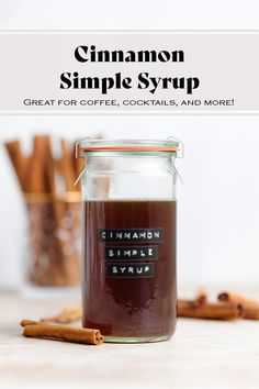 This Cinnamon Simple Syrup takes less than 30 minutes to make and calls for only 4 ingredients! It's such a delicious homemade syrup and it has a ton of uses! You can use this syrup in coffee, lattes, cocktails, mocktails, or you can even drizzle it over pancakes! It's totally fool-proof and freezer-friendly!