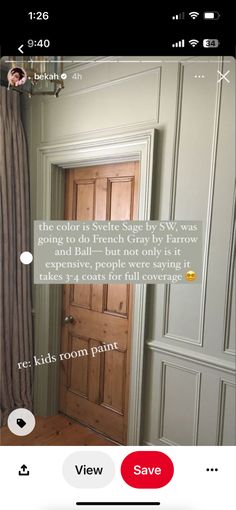 an image of a door with the caption that reads, this room is painted white