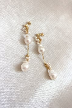 Bridal Earrings Statement, Beach Wedding Jewelry, Bridal Statement Earrings, Pearl Beach, Baroque Pearl Earrings, Freshwater Pearls Earrings, Jewelry Boho, Boho Bride