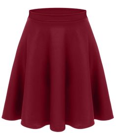 PRICES MAY VARY. Revel in the convenience and beauty of the burgundy midi skirts for women, your perfect selection for basic every day wear and dressier events. The skater style midi skirt is figure flattering with its high waisted style, stretch fabric and slimming cut. The flared and full a line skirt offers a variety of colors for endless selection. From the essential black midi skirt and other colors, you have every basic shade to suit your fancy! It is the ideal pull-on knee-length skirt, w Burgundy Midi Skirt, Midi Skater Skirt, Style Midi Skirt, Full Flared Skirt, Pink Midi Skirt, Holiday Skirts, Burgundy Skirt, Formal Office, Skirt For Women