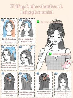 Cool Hair Designs, Hair Style Korea, Fesyen Rambut, Cute Simple Hairstyles, Simple Hairstyles, Vlasové Trendy, Hairstyles For Layered Hair, Kawaii Hairstyles, Hair Tutorials Easy