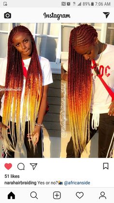 Ombre Braid, Blonde Box Braids, Hair Afro, Pinterest Hair, Braids Hair, Girls Hairstyles Braids, Beautiful Braids, Girls Braids