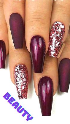 The Hottest Fall Nails Plum Nails, Simple Fall Nails, Fall Acrylic Nails, Burgundy Nails, Fall Nail Colors, Autumn Nails, Fall Nail Designs, Fancy Nails, Almond Nails