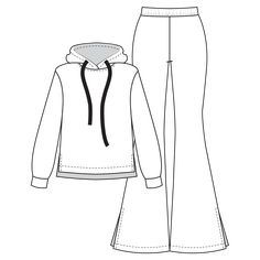 a women's hoodie and pants sewing pattern