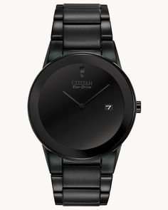 Axiom - Men's Eco-Drive Black Stainless Steel Watch | CITIZEN Mens Watches Citizen, Eco Drive Watches, Water Resistant Watch, Citizen Watch, Citizen Eco, Expensive Watches, Mens Watches Black, Eco Drive, Casual Watches