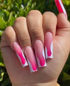 Girly Acrylic Nails, Cute Acrylic Nail Designs, Glow Nails, Short Square Acrylic Nails, Exotic Nails, Acrylic Nails Coffin Pink, Long Square Acrylic Nails, Bling Acrylic Nails, Pink Acrylic Nails