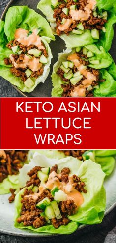 Asian Lettuce Wraps, Beef Lettuce Wraps, Low Carb Low Fat Recipes, Boiled Egg Diet Plan, Best Low Carb Recipes, Low Carb Diets, Low Carb Diet Recipes, Healthy Low Carb Recipes, Low Carb Dinner Recipes