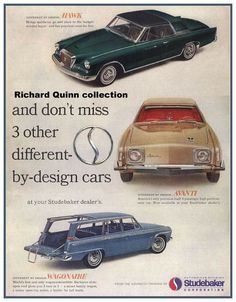 an advertisement for the new buick car, with three different colors and models on it