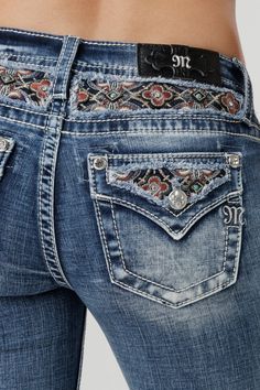 Denim Embroidery Jeans, Bootcut Jeans For Women, Country Jeans, Lace Jeans, Bootleg Jeans, Denim Embroidery, Jordan Shoes Girls, Floral Geometric, Mexican Style